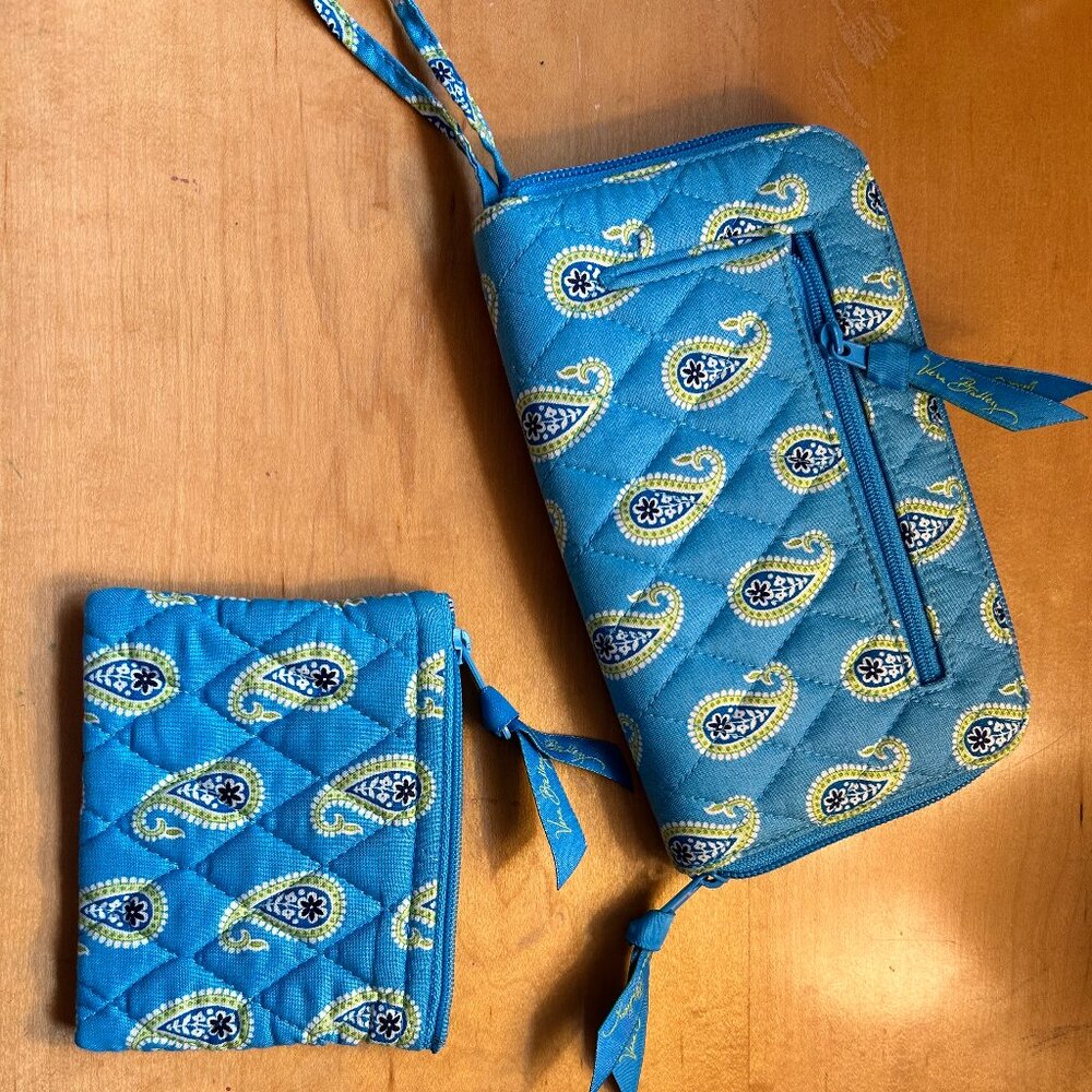 Teal Vera Bradley Clutch & Coin Purse